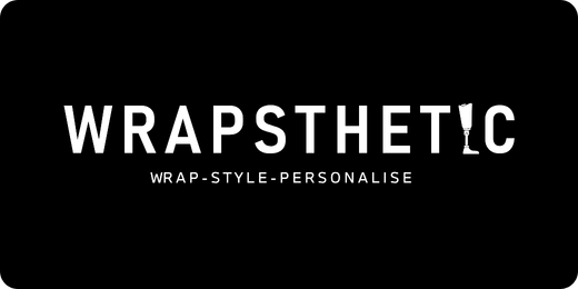 Wrapsthetic logo on a black background